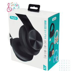 Audífonos BY-P64 Bluetooth Negro, Celeste